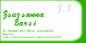 zsuzsanna barsi business card